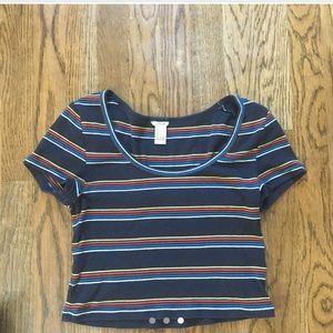 striped crop top